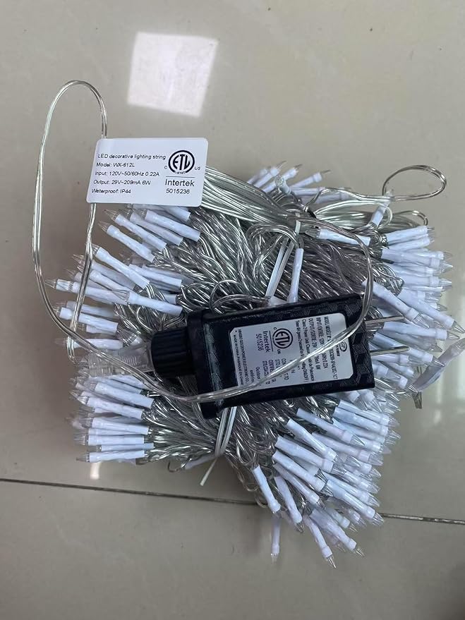 612 LED 60FT Christmas Lights with 136 Drops, 12 Modes Dimmable CoolWhite & Blue Outdoor Hanging Lights with Timer Memory, Waterproof Curtain Lights for Bedroom Yard Indoor Window Roof Fence Wedding