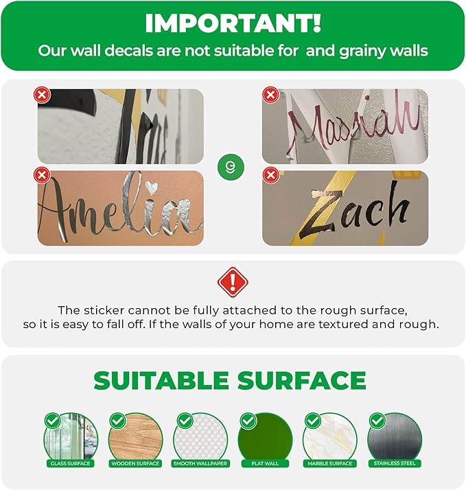 CRYPTONITE Personalized Name & Initial Vinyl Wall Decor I Nursery Wall Decal for Baby Boy & Girl Decoration I Wall Stickers for Bedroom Decor I Boys Bedroom Decor I Size Options