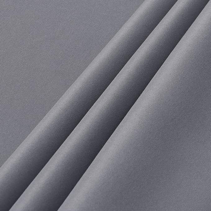 sancua 2 Pack Light Grey Tablecloth 60 x 84 Inch, Rectangle 4 Feet Table Cloth - Stain and Wrinkle Resistant Washable Polyester Table Cover for Dining Tables, Buffet Parties and Camping