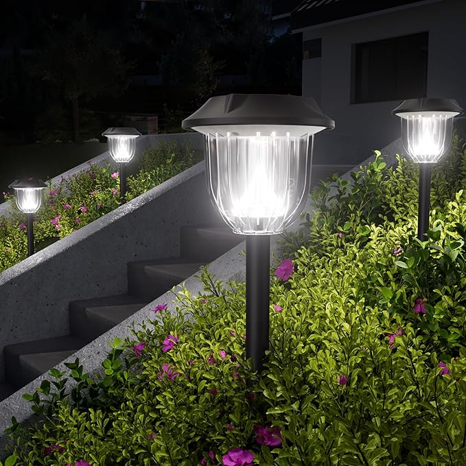 Solar Outdoor Lights,5 Pack LED Lights Outdoor Waterproof for Your Garden, Landscape, Path, Yard, Patio, Driveway(Cold)