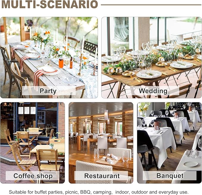 sancua 4 Pack White Tablecloth 60 x 84 Inch, Rectangle Table Cloth for 4ft Tables - Stain and Wrinkle Resistant Washable Polyester Table Cover for Dining Wedding Banquet Party Buffet Restaurant