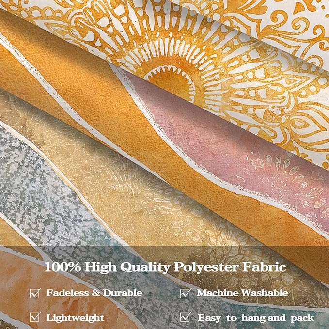 Lunerfex Bohemian Mandala Sunrise Wall Tapestry, Abstract Mountain Scenery Tapestries for Home Decor, Boho Tapestry 60x44 Inch