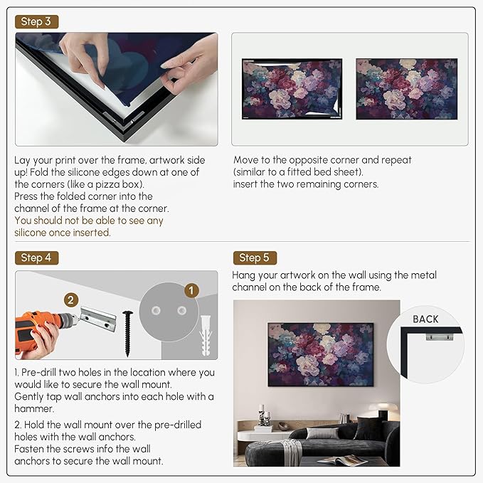 SIGNWIN 30"x60" Extra Large Framed Wall Art Bold Peony Bloom in Colorful Impressionist Style, Lush Floral for Home Living Room Bedroom Decor (Frame Assembly Required)