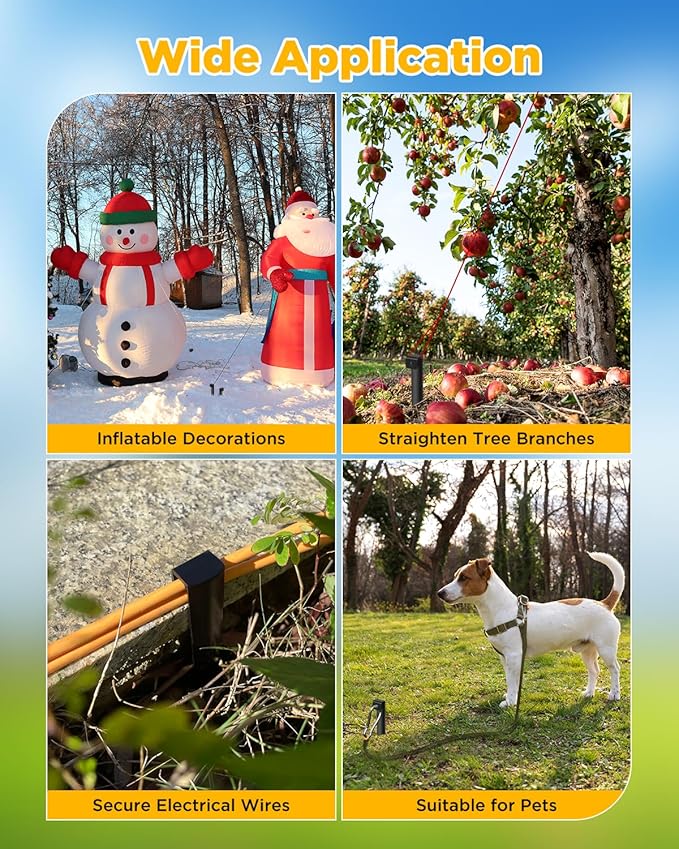 Landscape Edging Metal Stakes - 60 Pcs, 10 Inch Garden Landscape Stakes, High Carbon Steel Landscape Anchoring Stakes for Flowerbed Edging, Outdoor Tent and Landscape Edging Coil