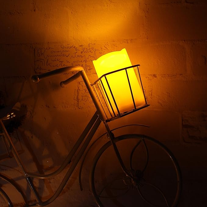 Waterproof Outdoor Battery Operated Flameless LED Pillar Candle with Timer Flickering Plastic Resin Electric Decorative Night Light Lantern Patio Garden Home Decor Party Wedding Decorations D3 xH5