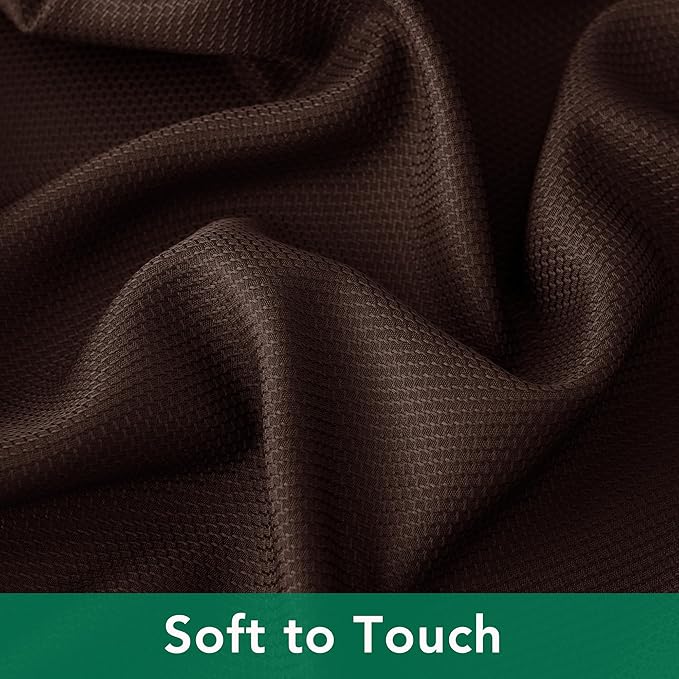 Biscaynebay Textured Fabric Tablecloths Round 60", Brown Water Resistant Table Cloth Small Circle Folding Table Covers for Dining, Kitchen, Wedding & Parties etc. Machine Washable