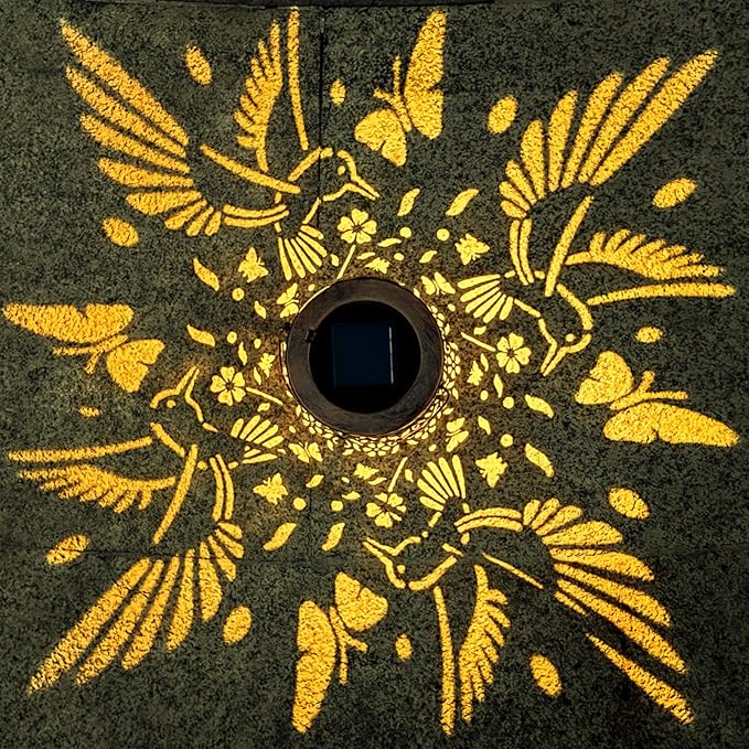 Solar Lanterns Outdoor Waterproof Hummingbird Garden Decor Birthday Gifts for Women Mom Grandma Hanging Solar Lights Metal Decoration for Yard, Patio, Backyard, Porch, Garden, 2 Pack