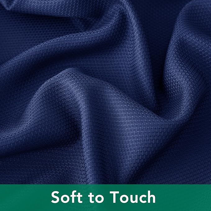 Biscaynebay Textured Fabric Tablecloths 52x70 Inches Rectangular, Navy Water Resistant Tablecloths for Dining, Kitchen, Wedding and Parties etc. Machine Washable