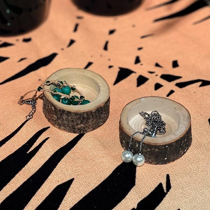 Set of 12 Wooden Tea Light Candle Holders, Personalized Natural Wooden Votive Vintage Tea Light Candle Holders for Rustic Centerpieces for Dining Table Wedding Party (2.36" W*0.98" H)