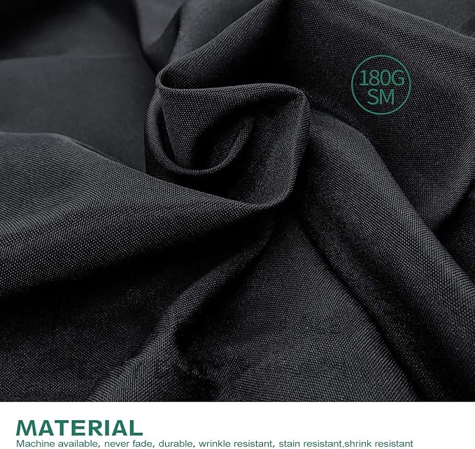 Surmente Black Tablecloth for Round Tables, 120-inch Round Table Cloths for Weddings, Banquets, or Restaurants