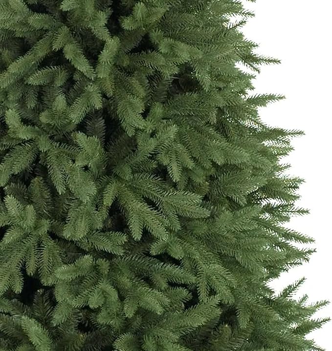 Balsam Hill 7.5ft Unlit Stratford Spruce - Slim Artificial Christmas Tree with True Needle Foliage & Premium Stand for Small Spaces