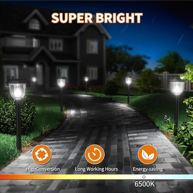 Solar Outdoor Lights,5 Pack LED Lights Outdoor Waterproof for Your Garden, Landscape, Path, Yard, Patio, Driveway(Cold)