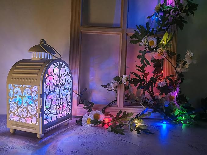 6 Pack Fairy Lights Battery Operated with Timer 2PCS Remote 6.5ft 20LED Multicolor Twinkle Lights Waterproof Silver Wire Fireflies Lights DIY Mason Jar Wedding Party Christmas Centerpiece Table Deco