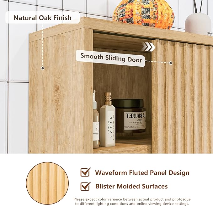 Bathroom Wall Cabinet Above Toilet Storage,Wall Mounted Storage with Adjustable Shelves, Space-Saving Modern Design for Bathroom & Laundry Room, Kitchen, Dining Room, Living Room