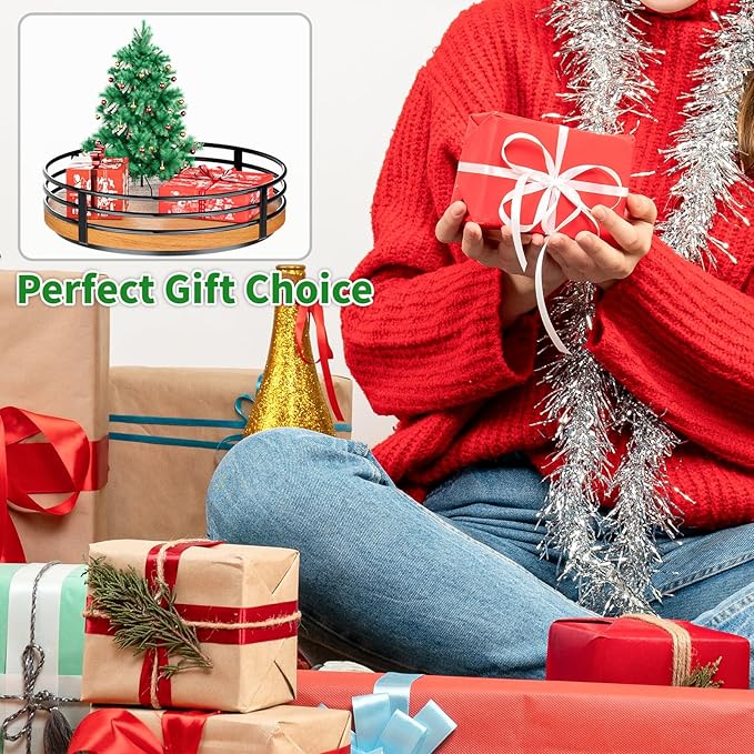 Wood Lazy Susan Turntable Organizer - 11" Round Wooden Lazy Susan for Cabinet Kitchen Countertop Dining Table Pantry Cupboard Bathroom Coffee Bar Spice Storage Home Decor