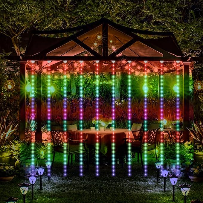KPORE Smart Fairy Curtain Lights – 300 LED Color-Changing String for Indoor/Outdoor Decor – Christmas, Weddings, Parties & Room Backdrop