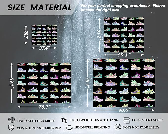 dueeia Sneaker Tapestry Wall Hanging Basketball Shoes Sports tapestries for Teen Boys Mens Bedroom Aesthetic Living Room Dorm Wall Decor (70.9"x90.6")