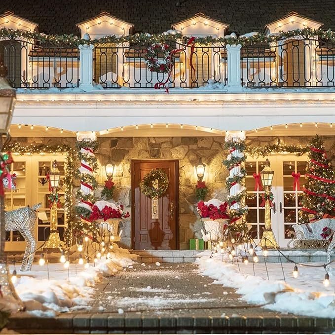 Dazzle Bright 100FT 300 LED Color Changing Christmas Lights, 2 in 1 Warm White & Multi Waterproof Christmas String Lights with Remote 11 Functions Christmas Decorations for Indoor Outdoor