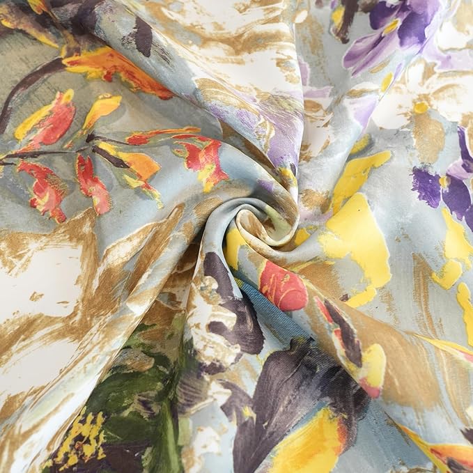 Spring Summer Square Tablecloth, Activated Print Floral Waterproof Table Cloth, Dining Table Cover for Dining, Picnic, Outdoor, Wedding - 60''x60'' - Green