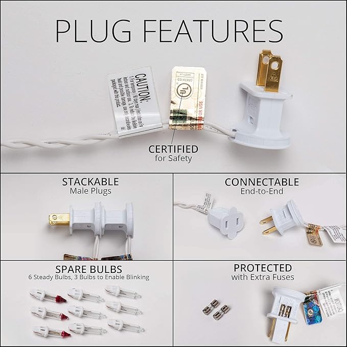 8.5 ft 150 Clear Icicle Lights - White Wire, Indoor/Outdoor Christmas Icicle Lights