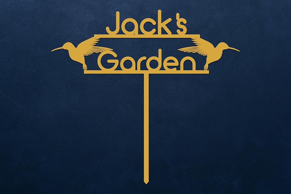 Personalized Metal Garden Sign with Stake, Custom Garden Decor for Outdoor, Custom Family Name Sign, Patio Decorations, Lawn Art, Farmhouse Decorative, Housewarming Gift (CstmDesign9)