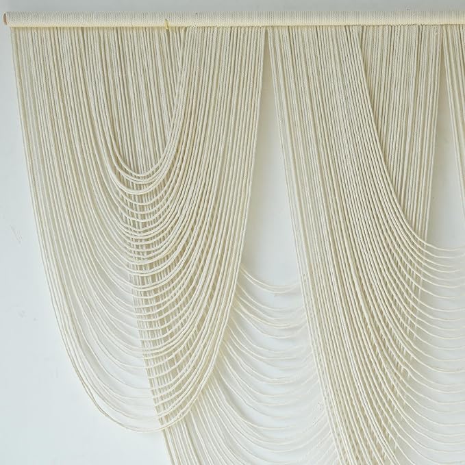 Macrame Wall Hanging Large Macrame Wall Decor Yarn Art 57" W x 41" L For Headboard Bedroom Living Room Craftsmanship Fiber Home Art