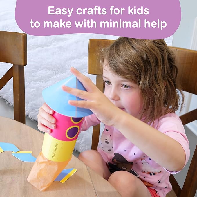 Craftikit® 20 Space Arts & Crafts for Kids - All-Inclusive Fun Toddler Craft Kit, Ages 3-10, Galaxy-Themed Activities
