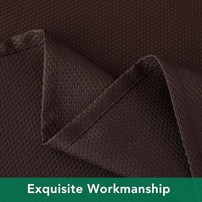 Biscaynebay Textured Fabric Tablecloths 70x120 Inches Rectangular, Brown Water Resistant Tablecloths for Dining, Kitchen, Wedding and Parties etc. Machine Washable