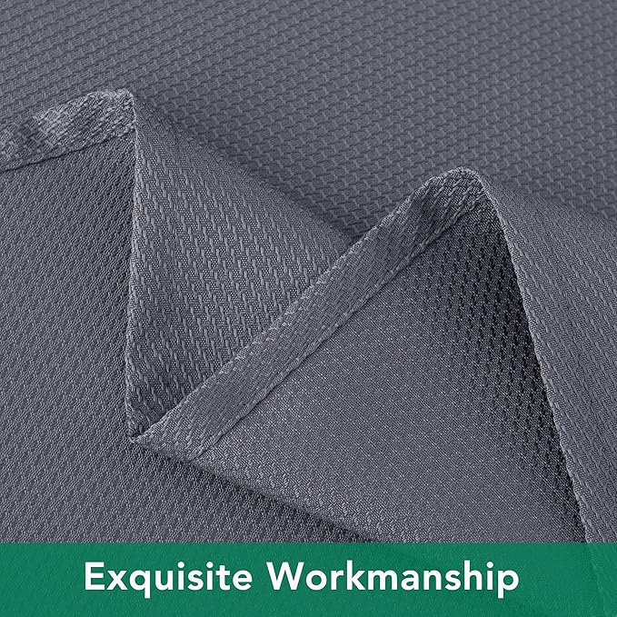 Biscaynebay Textured Fabric Square Tablecloth 54x54 Inch, Dark Grey Water Resistant Spill Proof Table Cloth Small Card Folding Table Covers for Dining, Kitchen, Wedding and Parties, Machine Washable