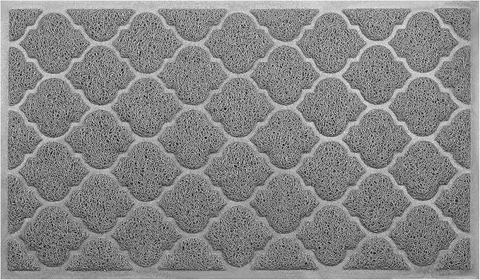 Door Mat Outdoor, 29x17, Welcome Mats for Entryway, Front Doormat for Home Entrance, Patio, Garage, High Traffic Areas, Indoor Floor Mat, Durable, Non-Slip, Catches Muddy and Dirt(Grey)