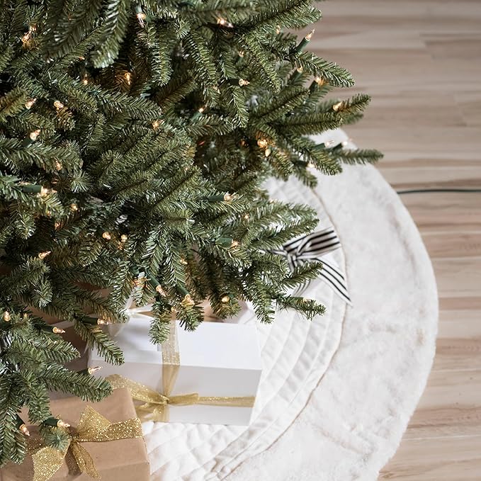 Balsam Hill 7.5 ft Unlit Classic Blue Spruce - Artificial Christmas Tree with 2,960+ Tips, Premium Stand, Storage Bag & Easy Assembly for Indoor Holiday Decorating