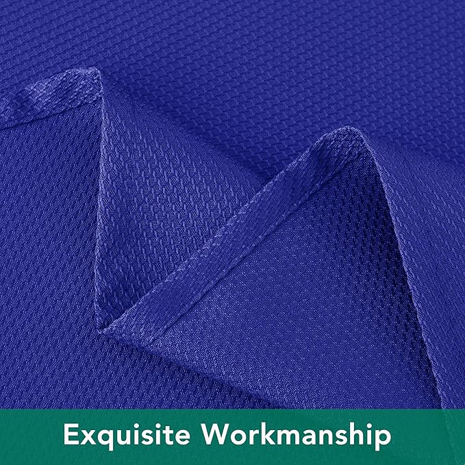Biscaynebay Textured Fabric Round Tablecloths 90", Royal Blue Water Resistant Table Cloths Circle Folding Table Covers Linen for Dining, Kitchen, Wedding, Parties etc. Machine Washable