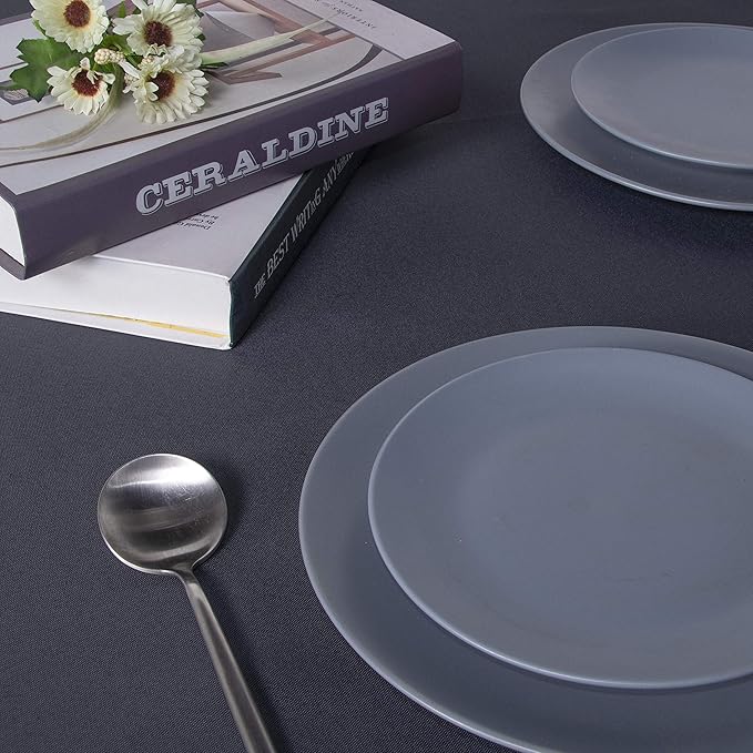 sancua Rectangle Tablecloth - 54 x 78 Inch - Stain and Wrinkle Resistant Washable Polyester Table Cloth, Decorative Fabric Table Cover for Dining Tables, Buffet Parties and Camping, Grey