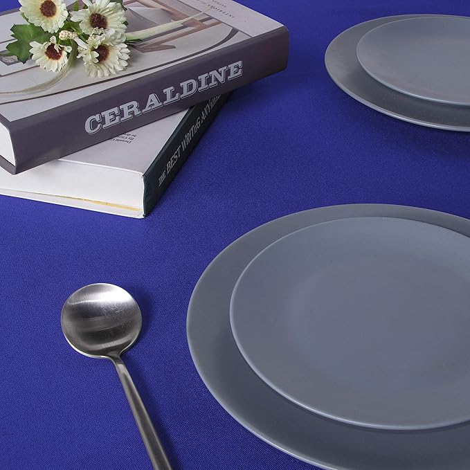 sancua Rectangle Tablecloth - 60 x 120 Inch - Stain and Wrinkle Resistant Washable Polyester Table Cloth, Decorative Fabric Table Cover for Dining Tables, Buffet Parties and Camping, Blue