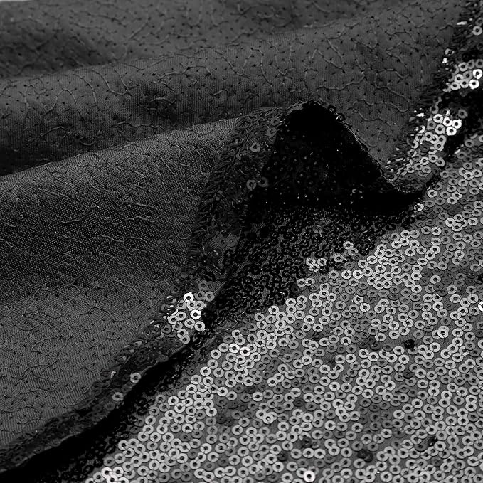 Christmas Tree Skirt Black Sequin Tree Skirt 48 Inches Xmas Tree Skirt Mat Sparkly Christmas Tree Halloween Decorations