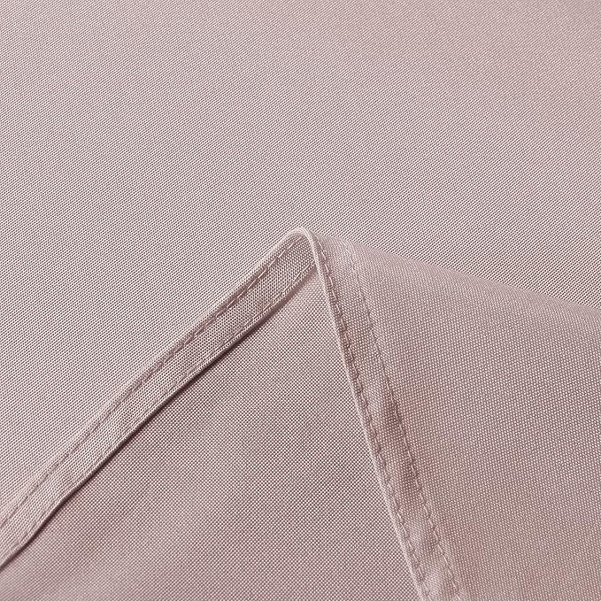 sancua Rectangle Tablecloth - 60 x 84 Inch - Stain and Wrinkle Resistant Washable Polyester Table Cloth, Decorative Fabric Table Cover for Dining Tables, Buffet Parties and Camping, Blush