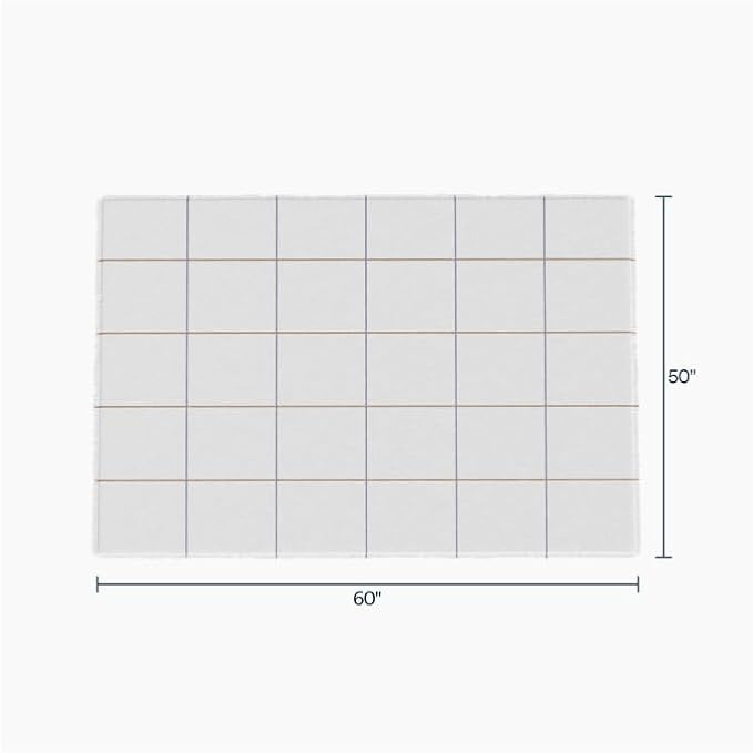 Outer Bug Shield Outdoor Throw Blanket w/Insect Shield Repellent Gear Technology- Lightweight Insect-Repellent Outdoor Blanket, Camping, Picnic & Beach Blanket, Swan White Windowpane Plaid, 50"W x 60"