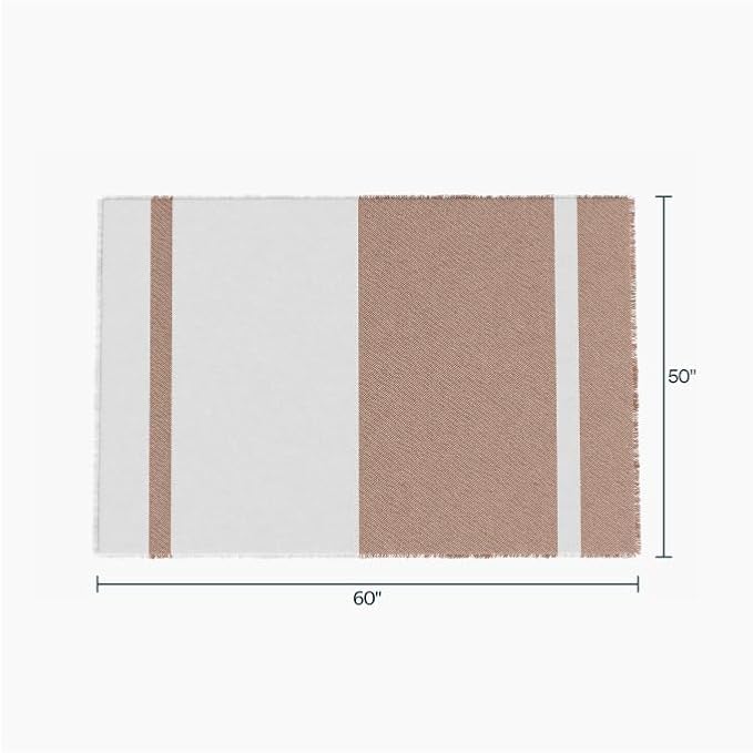 Outer Bug Shield Outdoor Throw Blanket w/Insect Shield Repellent Gear Technology- Lightweight Insect-Repellent Outdoor Blanket, Camping, Picnic & Beach Blanket, Sierra Orange Colorblock, 50" W x 60"