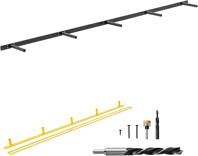 69'' Heavy-Duty Floating Shelf Bracket, Hidden Shelf Bracket for Fireplace and Shelves, if Installed on Studs, max-Load of 210 pounds, Hidden Bracket 69 inches, (with Premium Build kit)