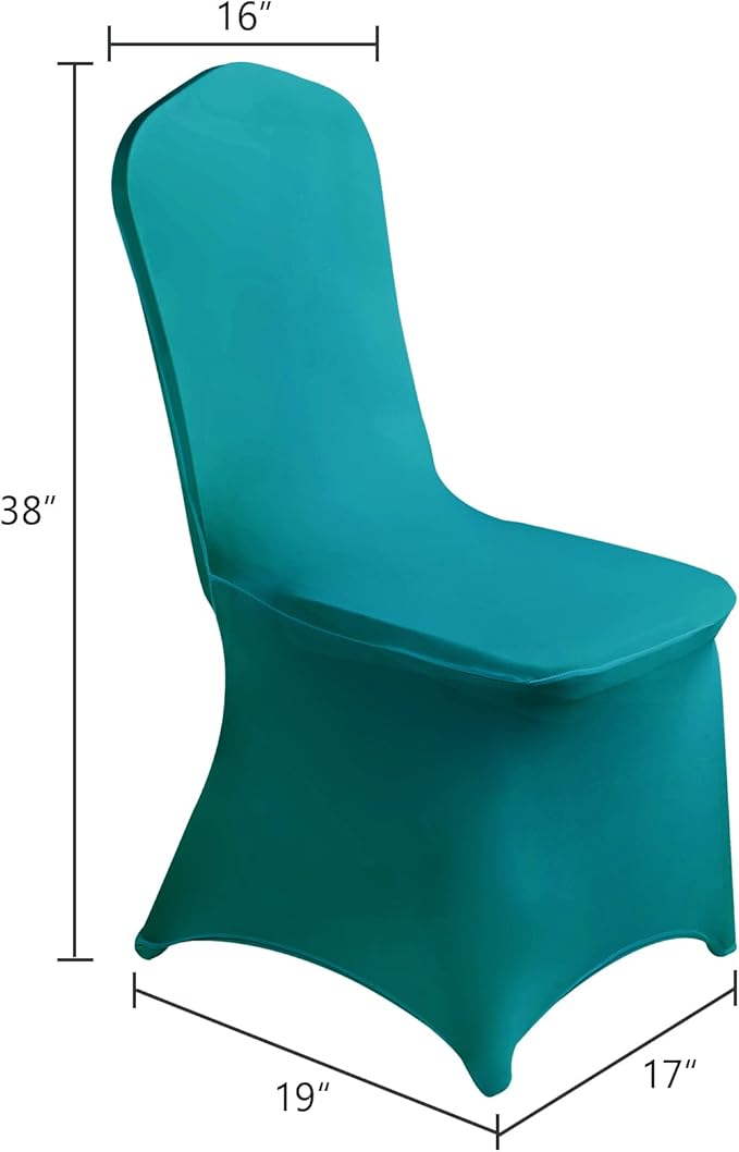 SUPERO Waterproof Spandex Chair Cover 25PCS, Stretch Dining Chair Covers, Polyester Outdoor Chair Covers, Protector Stretch Chair Cover for Party Universal, Banquet, Wedding Event, Hotel(Turquoise)