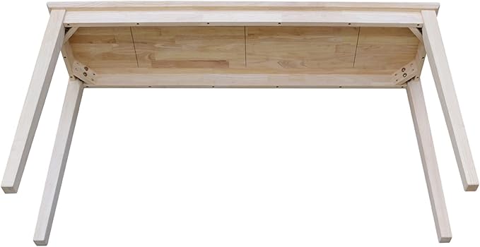 IC International Concepts Extended Length Shaker Console Table, 60" W x 16" D x 30" H Real/Solid Parawood, Kitchen/Dining, 50 Lbs. Wt. Capacity, DIY, Paint/Stain In Any Color, Unfinished