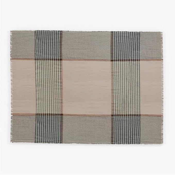 Outer Bug Shield Outdoor Throw Blanket w/Insect Shield Repellent Gear Technology- Lightweight Insect-Repellent Outdoor Blanket, Camping Picnic & Beach Blanket, Striped Plaid, 60” x 80”