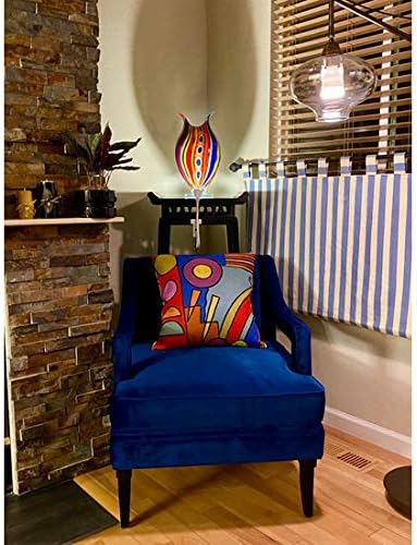 Kandinsky Modern Pillow Cover - Soul Abstract Pillows Farmhouse Chair Cushion Contemporary Couch Pillows Outdoor Mid Century Sofa Cushion Handmade Wool Size 18x18