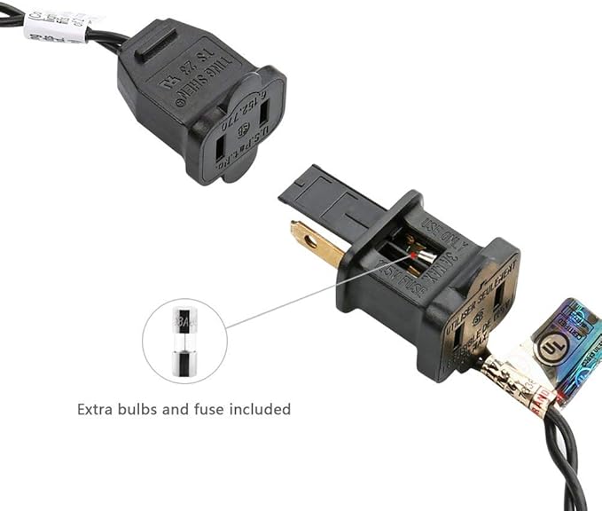 Brizled Orange Halloween Lights, 21.3ft 100-ct Incandescent String Lights Connectable, UL Certified, Black Wire Mini Light Set for Indoor & Outdoor Decorations, Holiday, Christmas