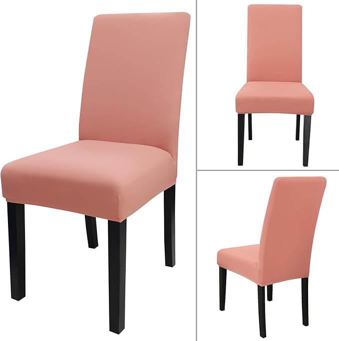 JQinHome Terra Cotta Chair Covers for Dining Room Set of 2, High Stretch Removable Washable Parsons Chair Slipcover for Home Party Hotel Wedding Ceremony (2PCS,Terra Cotta)