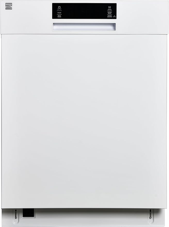 Kenmore 24" Built-in Stainless Steel Tub Dishwasher EasyFlex 3rd, SmartWash, UltraWash Plus, TurboDry, and MoreSpace Adjustable Rack, Energy Star Certified, White