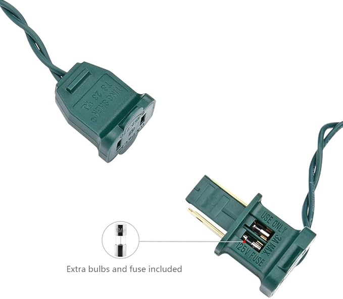 Brizled Christmas Lights, 33ft 100 LED End to End Connectable Mini Christmas String Lights, 120V UL Certified Cool White Xmas Tree Light Indoor Outdoor Mini Light Set for Xmas Tree Party Wedding Decor