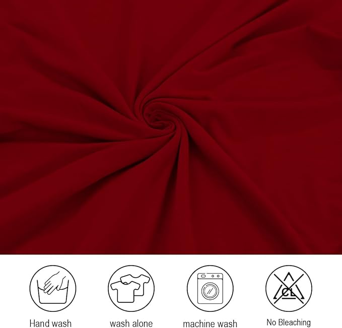 JQinHome 6 Pcs Dining Chair Slipcover,High Stretch Removable Washable Chair Seat Protector Cover for Home Party Hotel Wedding Ceremony (Red)