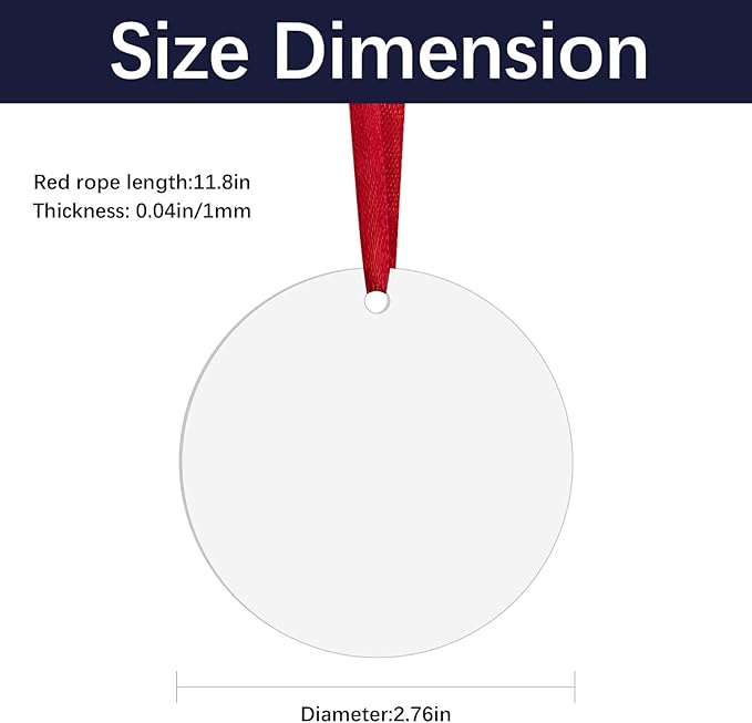 36 pcs Metal Sublimation Ornament Blanks,Sublimation Christmas Ornament Blanks for Christmas Tree Decor Blank Ornaments,Double Sided Sublimation Ornaments Round Sublimation Blanks