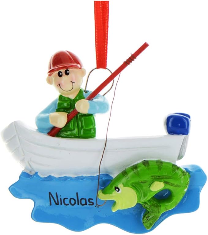 Elves Personalized Fly Fishing Ornament 2024 - Boating Fisherman Christmas Tree Decor Merry Fishmas Outdoor Fun by Elves